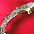 METAL EMPTY FRAME MASK CASE THAI AMULET GOLD MICRON 24K BRACELET RUAY 5CM