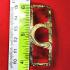 METAL EMPTY FRAME MASK CASE THAI AMULET GOLD MICRON 24K BRACELET RUAY 5CM