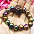 Bracelet Leklai Rainbow Gold Magnetic Healing Lp Somporn Brown Thai Amulet 16649