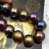 Leklai Rainbow Bracelet Gold Magnetic Healing Somporn Purple Thai Amulet #16651