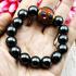 Leklai Bracelet Black Magnetic Healing Stone LP Somporn Brown Thai Amulet #16654