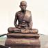 JUMBO LARGE BRONZE STATUE MEDITATION PEACEFUL LUCKY AMULET THAI LP KOON BE2555 YEAR 2012
