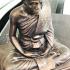 JUMBO LARGE BRONZE STATUE MEDITATION PEACEFUL LUCKY AMULET THAI LP KOON BE2555 YEAR 2012