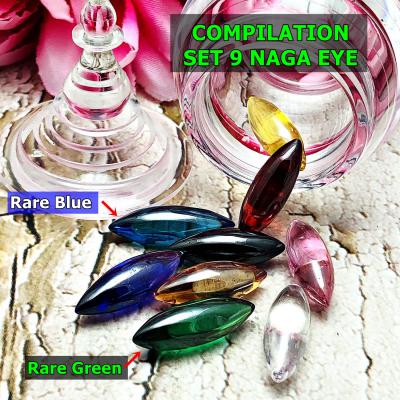 Naga Eye Leklai Lotx9 Stupa Stone Magic Protection Lucky Claw Thai Amulet #16676