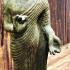 Antique Art Goddess Green Bronze Statue 19th Buddha Sun Dvaravati Standing 16686