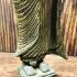 Antique Art Goddess Green Bronze Statue 19th Buddha Sun Dvaravati Standing 16686