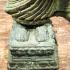 ANCIENT ART GODDESS GREEN BRONZE STATUE 19TH BUDDHA SUN DVARAVATI STANDING