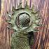 Antique Art Goddess Green Bronze Statue 19th Buddha Sun Dvaravati Standing 16686