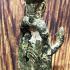 ANCIENT CROWN KHMER MALE STOPING DEITY BRONZE SITTING FIGURE STATUE VINTAGE GREEN SKIN THAI AMULET HEALING FORTUNE