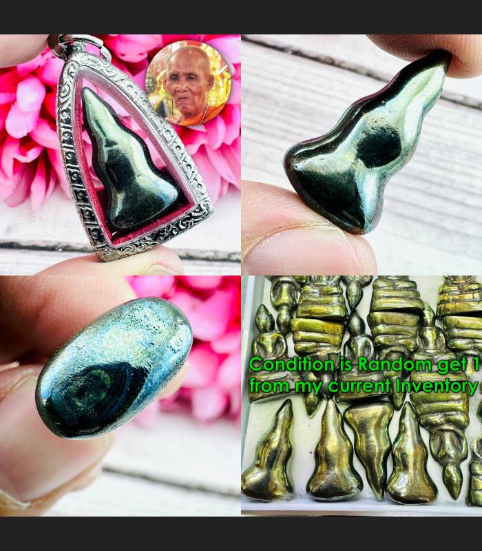 Leklai Buddha Immortal Goddess Angel Black Rainbow Tewada Huan Thai Amulet 16696
