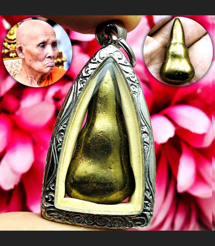 Leklai Buddha Charming Goddess Angel Yellow Money Rich Lp Huan Thai Amulet 16703