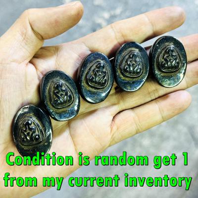 Jumbo Leklai Kotipe Black Mekaphat Pidta Closed Eye Guardian Thai Amulet #16704