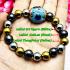 BRACELET LEKLAI MIXED GOLD SILVERY BLACK BEAD FORTUNE LUCKY THAI AMULET MAGNETIC LP SOMPORN SKY BLUE