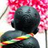 Boy Spirit Guman LukThep Statue Gambling Win Kom Be2551 Black Thai Amulet #16739