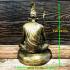 Lersri Hermit Bronze Statue Intelligent Healing Deity Lp Swai Thai Amulet #16744