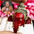 Pikanet Elephant Successful Rich Deity Watbangpha Be2552 Red Thai Amulet #16754