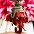 Pikanet Elephant Successful Rich Deity Watbangpha Be2552 Red Thai Amulet #16754