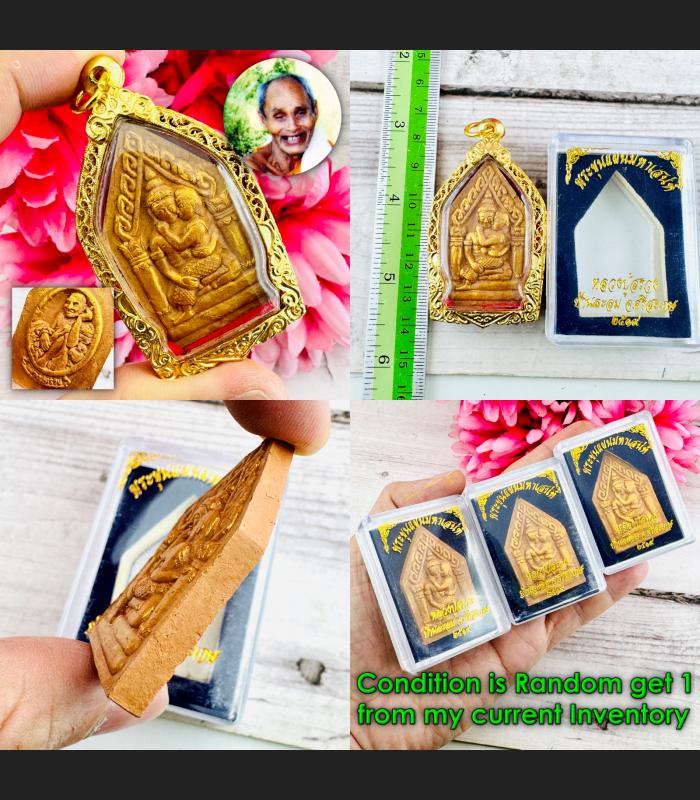 Khunpaen Lady Ashes Casino Lotto Win Behind Monk Suang Be2519 Thai Amulet 16772