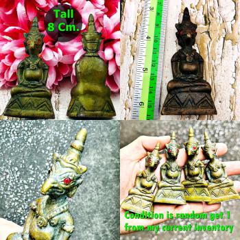 VINTAGE HALFMAN BIRD GARUDA BRONZE STATUE THAI AMULET DEITY HERMIT FORTUNE