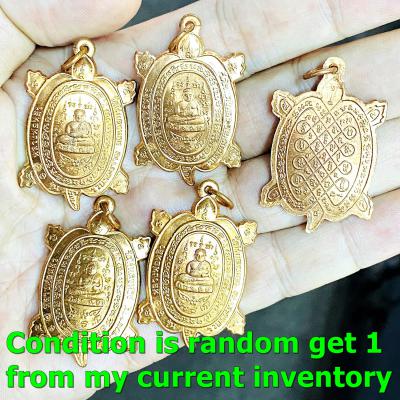 Turtle Triple Rich Sankajai Gambling Win Lp Liew Be2536 Copper Thai Amulet 16800