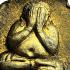 Pidta Close Eye Buddha Lp Dum Be2543 Lucky Survive Protection Thai Amulet #16827