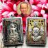 Old Silver Somdej Toh Watphrakaew Garuda Life Protection Magic Thai Amulet 16872