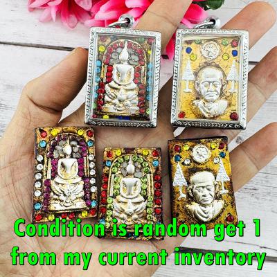 Old Silver Somdej Toh Watphrakaew Garuda Life Protection Magic Thai Amulet 16872