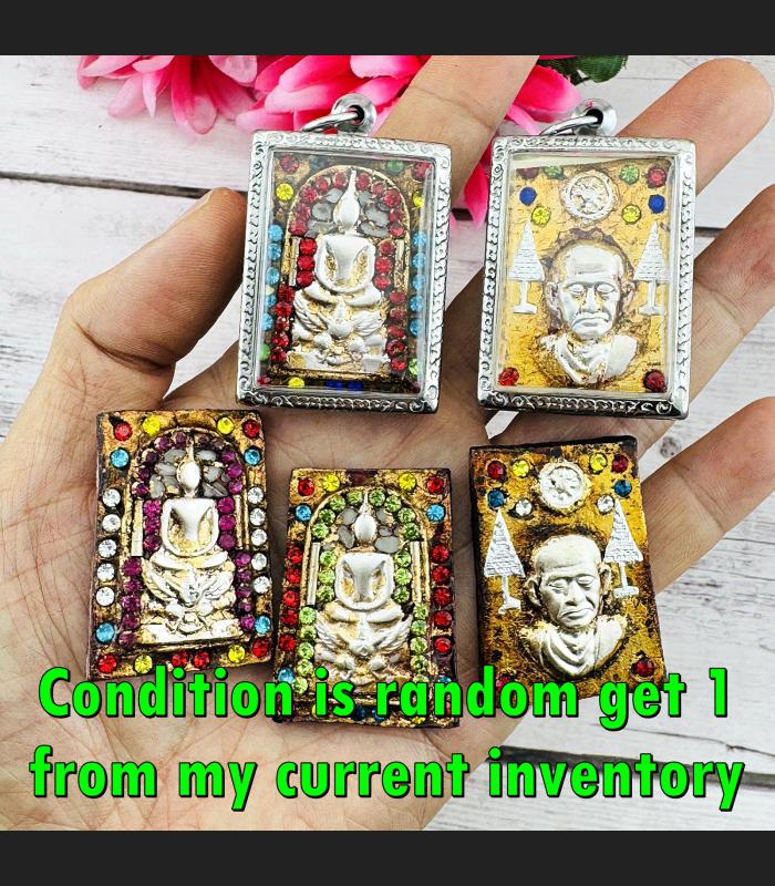 Old Silver Somdej Toh Watphrakaew Garuda Life Protection Magic Thai Amulet 16872