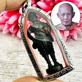 Gambling Win Windfall Rich Magic Mug Be2550 Guman Boy Standing Thai Amulet 16881