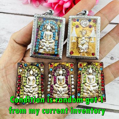 Ancient 100y Silver Somdej Toh Watphrakaew Garuda Protection Thai Amulet #16887