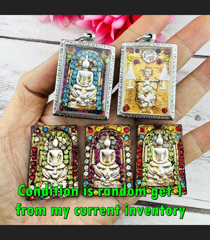 Ancient 100y Silver Somdej Toh Watphrakaew Garuda Protection Thai Amulet #16887