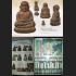 MINIATURE LP NGERN WAT BANGKLAN THAI AMULET SMILE FACE BOWL SEAT KONGTOON BE2553 NAWA YELLOW BRONZE +CERTIFICATE OF AUTHENTIC CARD DDPRA