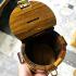SMALL WOODEN BOX THAI AMULET MONEY POT SAVING CASH FORTUNE RICH LP PERN WATBANGPHA BE2550