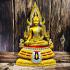 Buddha Statue Chinnaraj Peaceful Lucky Gold Dust Magic Rich Thai Amulet #16921