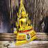 Buddha Statue Chinnaraj Peaceful Lucky Gold Dust Magic Rich Thai Amulet #16921