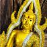 Buddha Statue Chinnaraj Peaceful Lucky Gold Dust Magic Rich Thai Amulet #16921