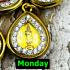 FORTUNE SET 7DAY BIRTH BUDDHA 10K PENDANT THAI AMULET LP PERN WATBANGPHA