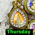 FORTUNE SET 7DAY BIRTH BUDDHA 10K PENDANT THAI AMULET LP PERN WATBANGPHA