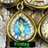 FORTUNE SET 7DAY BIRTH BUDDHA 10K PENDANT THAI AMULET LP PERN WATBANGPHA
