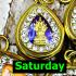 FORTUNE SET 7DAY BIRTH BUDDHA 10K PENDANT THAI AMULET LP PERN WATBANGPHA