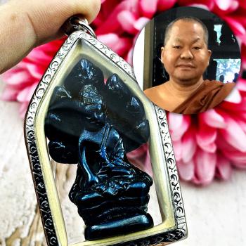 Leklai Kotpi Buddha Naga Protection Escape Survive Magic Rich Thai Amulet #16926