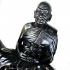 Large Bronze Statue Lp Pern Watbangpha Be2555 Ride Tiger Lucky Thai Amulet 16932