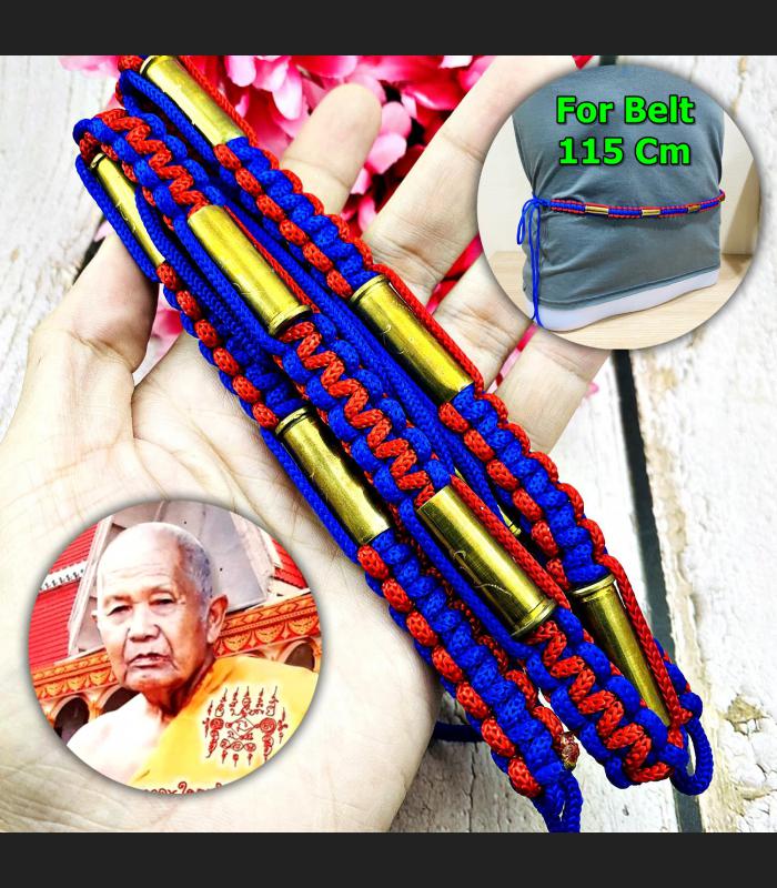 Takrut 9 Bullet Stop Gun Girded Belt Protection Lp Litt Be2547 Thai Amulet 16933
