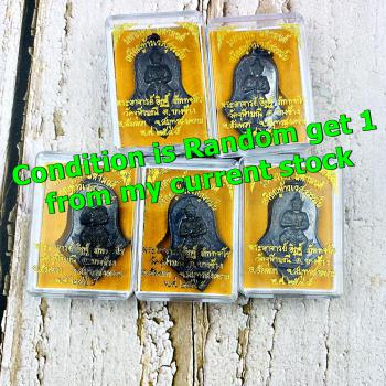 Wessuwan Protect Fortune Be2545 Lp Itt Watjulamani Nawa Black Thai Amulet #16955