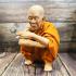 Large Lifelike Wax Art Monk Statue lp Koon Watbanrai Smoking Thai Amulet #16977