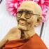 LARGE LIFELIKE WAX FINE ART THAI MONK STATUE AMULET MEDITATION LP WEAN SUJINNO WAT DOIMAEPANG SQUAT 9INCH