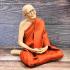LARGE LIFELIKE WAX FINE ART THAI MONK STATUE AMULET MEDITATION LP WEAN SUJINNO WAT DOIMAEPANG SQUAT 9INCH