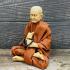 Lifelike Wax Art Monk Statue Meditation Somdej Toh WatRaKang Thai Amulet #16979 FINE BUDHAJARN TOH PHOM-MA-RANG-SI PRAYING CHANT 5 INCH