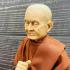 Lifelike Wax Art Monk Statue Meditation Somdej Toh WatRaKang Thai Amulet #16979 FINE BUDHAJARN TOH PHOM-MA-RANG-SI PRAYING CHANT 5 INCH