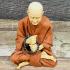 Lifelike Wax Art Monk Statue Meditation Somdej Toh WatRaKang Thai Amulet #16979 FINE BUDHAJARN TOH PHOM-MA-RANG-SI PRAYING CHANT 5 INCH